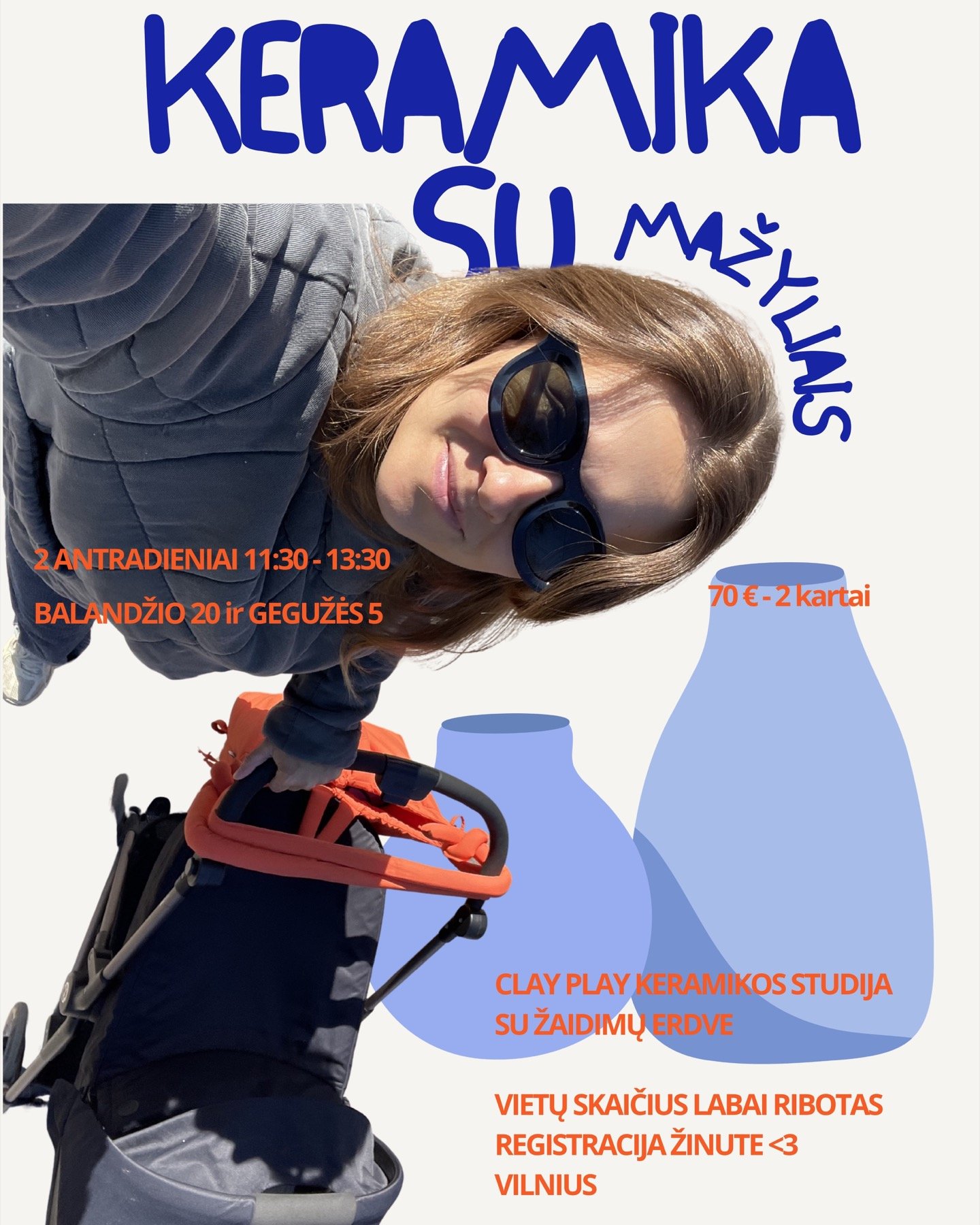 Keramika su mažyliais renginio plakatas