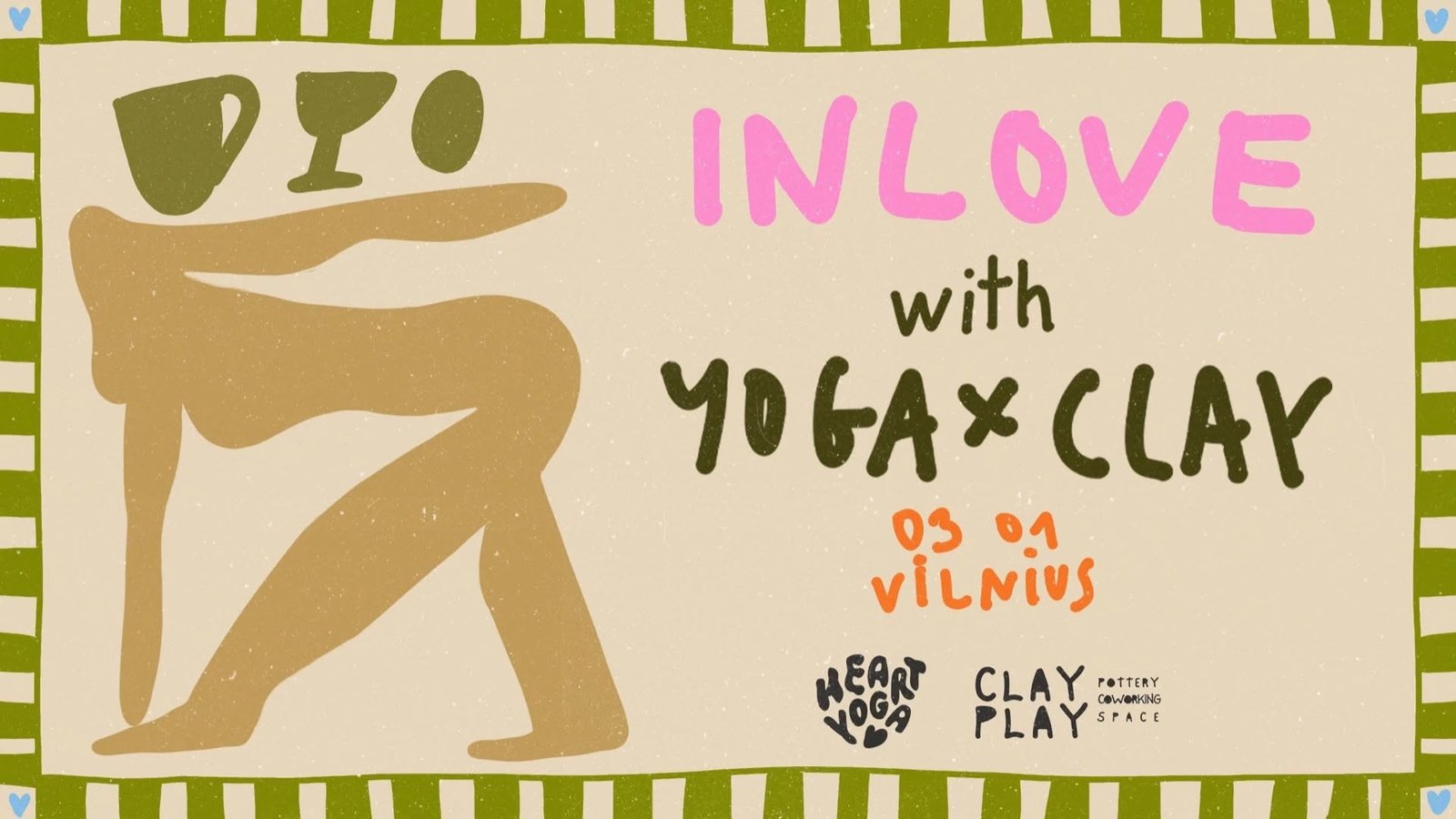 In Love with Yoga x Clay renginio plakatas